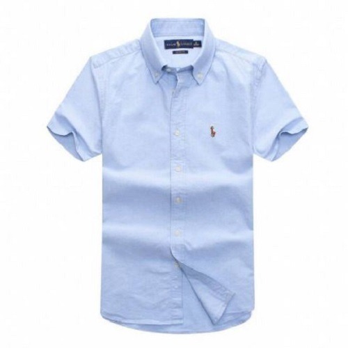 blue short sleeve ralph lauren shirt
