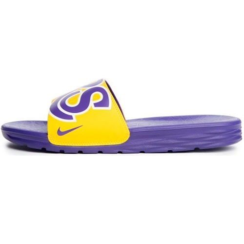 nike benassi solarsoft lakers