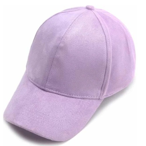 plain suede baseball cap