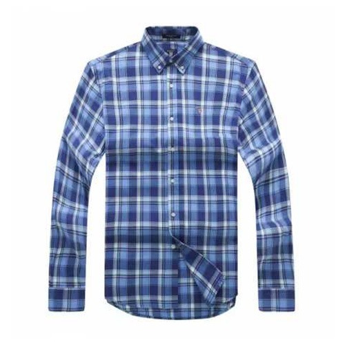 Gant Shop - Gant Blue Checkered Plaid Twill Shirt | Superbuy Nigeria