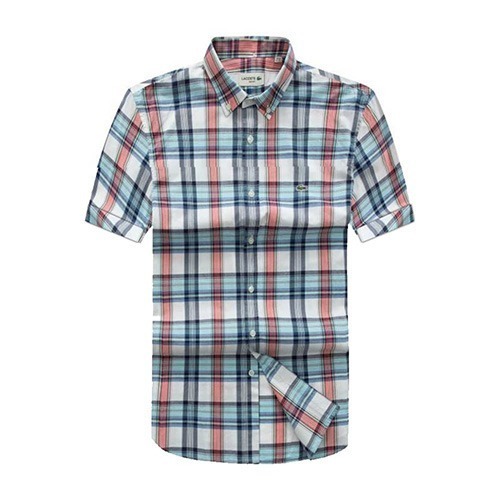 Buy Lacoste Pink Checkered Short Sleeve Shirt | Superbuy Nigeria