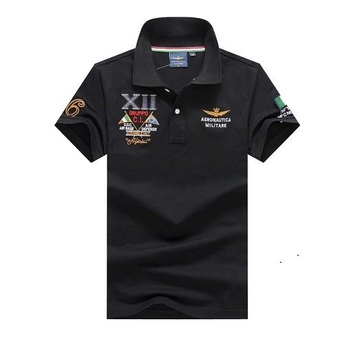 Buy Aeronautica Militare Black Polo Shirt | Superbuyng