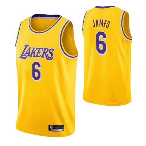 Buy Lakers LeBron James Yellow No.6 Jersey | Superbuyng