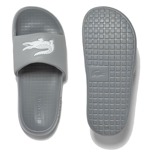 Buy Lacoste Croco 1.0 Grey Slide