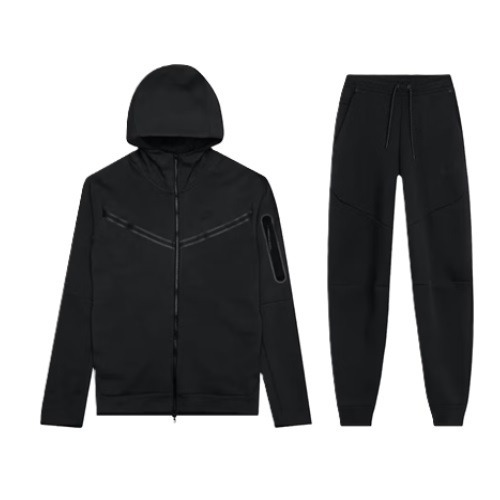 Buy Nike Tech Fleece Full-Zip Hoodie and Jogger In Black