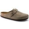 Birkenstock Boston Suede Taupe Clog